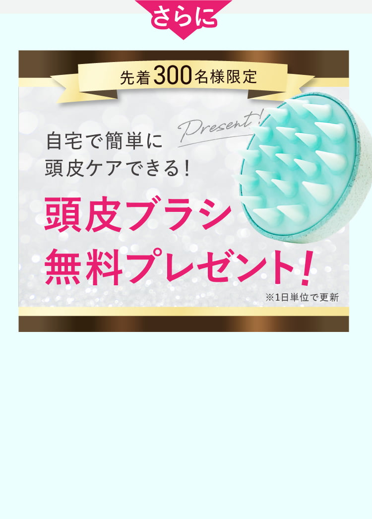 さらに頭皮ブラシつき